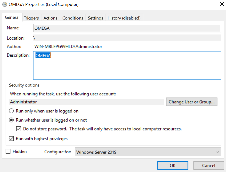 Main Settings